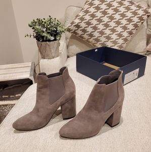 Brand new Cole Haan suede grey boots 5B